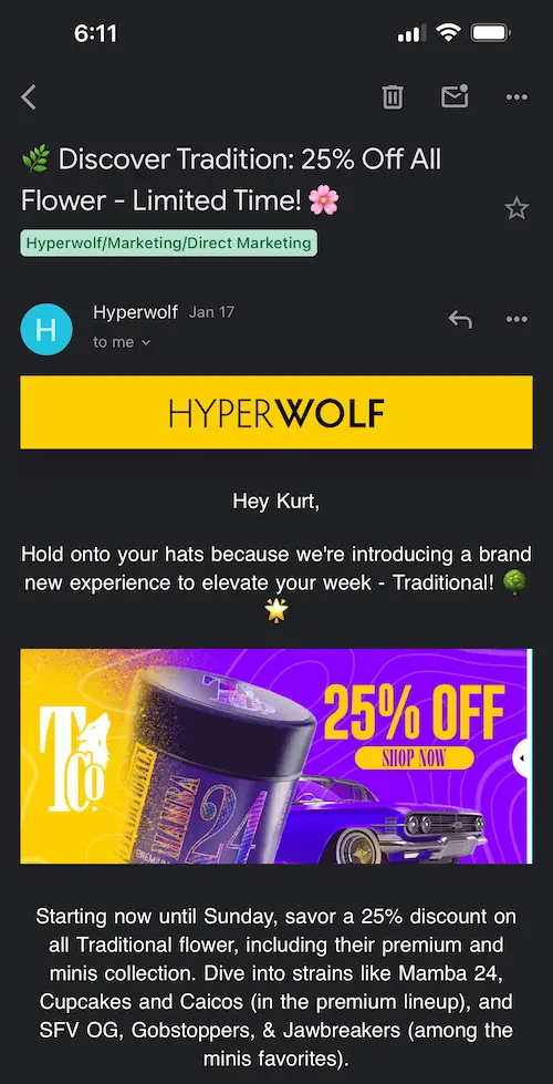 Brand collab email part 1