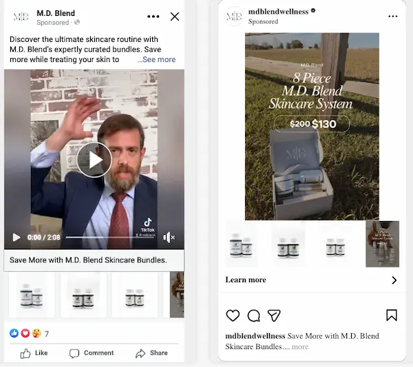 MD Blend Meta ad creative 2