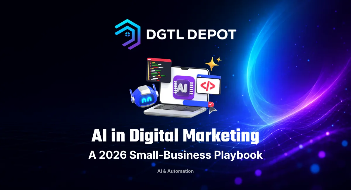 AI in digital marketing — a 2026 playbook for small business. A guide from DGTL Depot