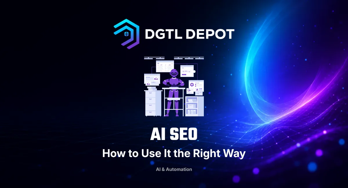 AI SEO — how to use AI for SEO the right way, a guide from DGTL Depot