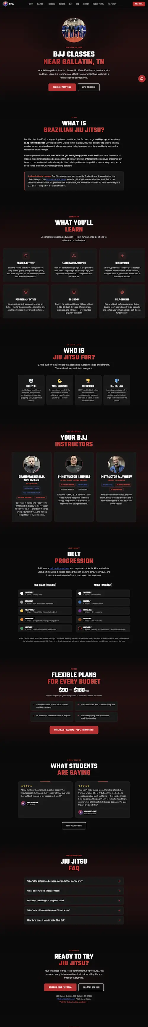BJJ class page